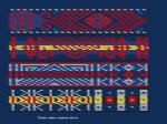 Dark Blue Red Yellow Traditional Ethno Textile Fabric Bulgarian Embroidery Belts